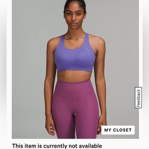 Lululemon sports bra in charged indigo
